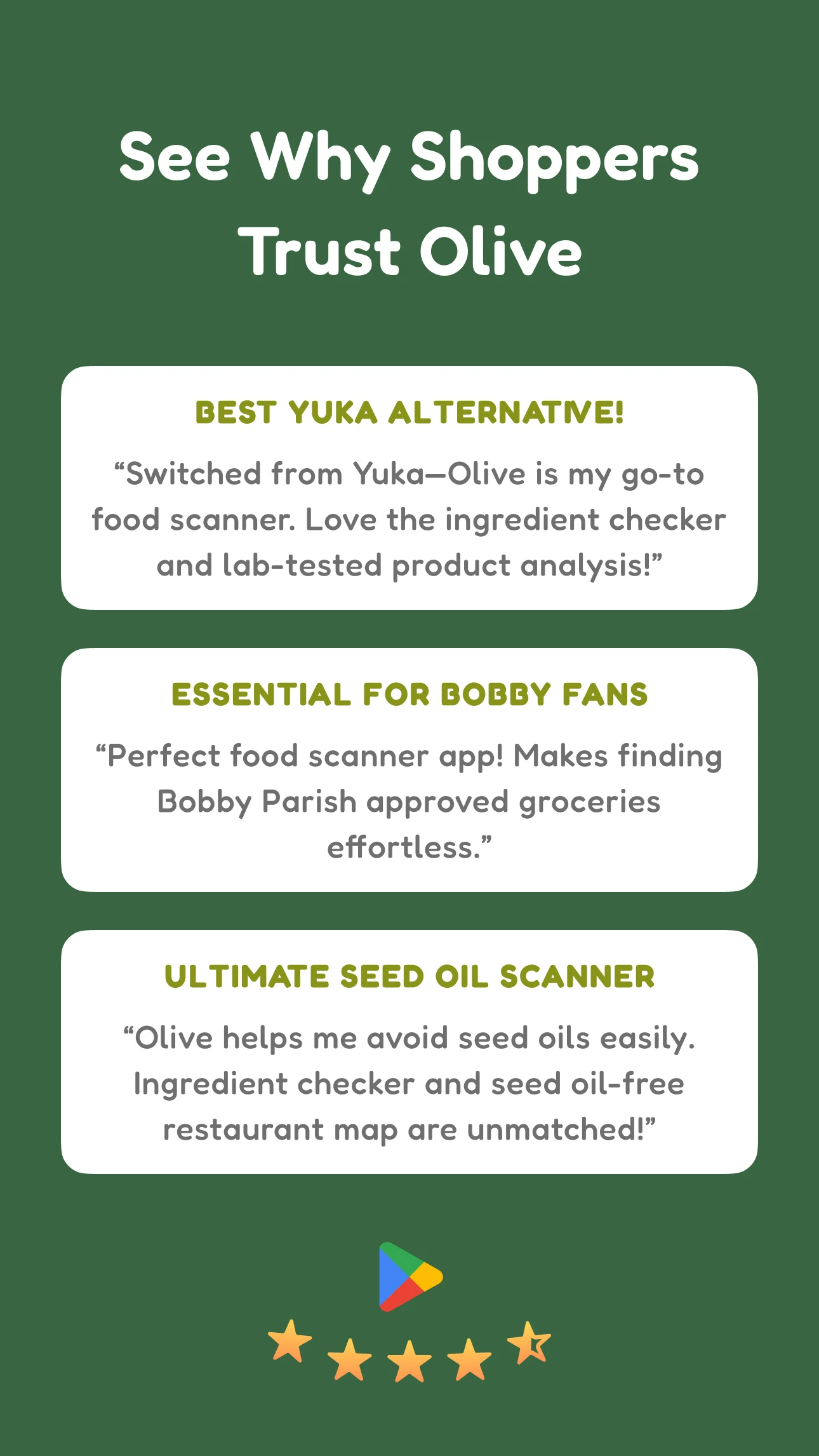 Olive - Holistic Food Scanner screenshot