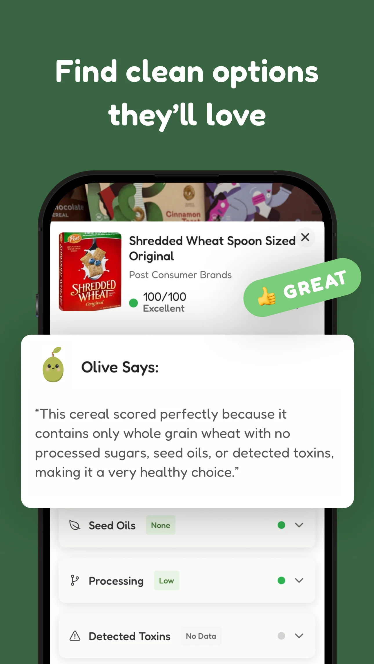 Olive - Holistic Food Scanner screenshot